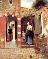 Pieter de Hooch - The Courtyard of a House in Delft